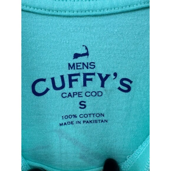 Cuffys Cape Cod Mens T-Shirt 100% Cotton Mint Green With Lifeguard Design - Picture 4 of 5